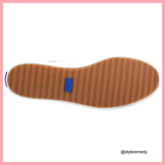 Leather Slip-On Sneakers with Wedge Sole, Size 7 - Picture 4 of 7